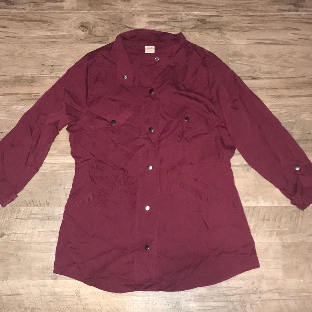 (XL) Wine colored utility jacket
